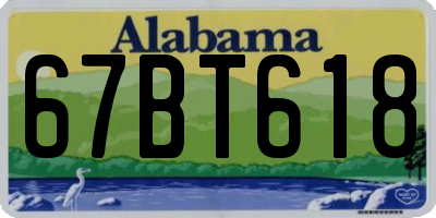 AL license plate 67BT618