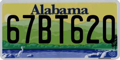 AL license plate 67BT620