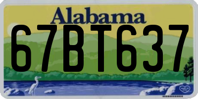 AL license plate 67BT637