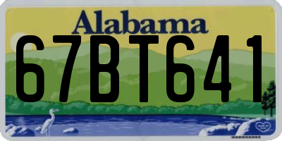 AL license plate 67BT641