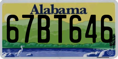 AL license plate 67BT646