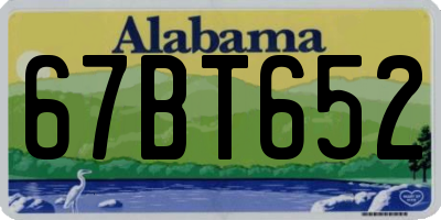 AL license plate 67BT652