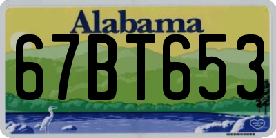 AL license plate 67BT653