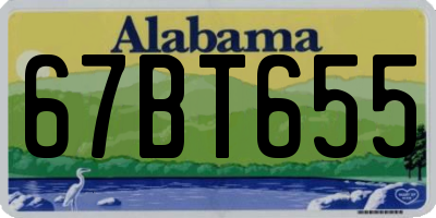 AL license plate 67BT655