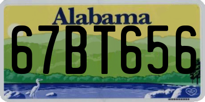 AL license plate 67BT656