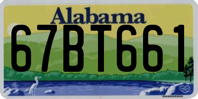 AL license plate 67BT661
