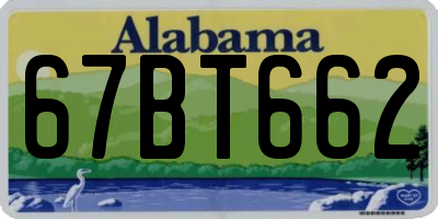 AL license plate 67BT662