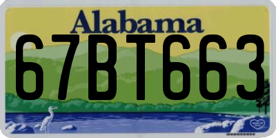 AL license plate 67BT663