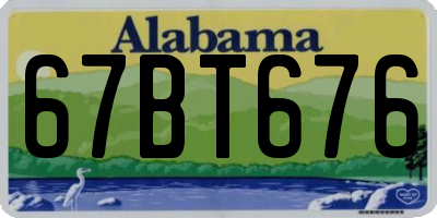 AL license plate 67BT676