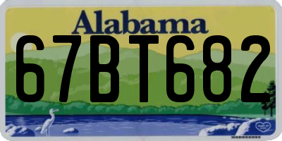 AL license plate 67BT682