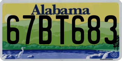 AL license plate 67BT683