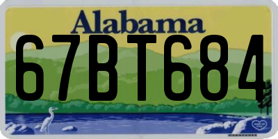 AL license plate 67BT684
