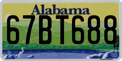 AL license plate 67BT688