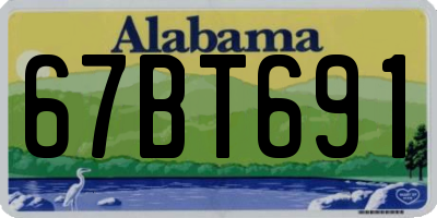 AL license plate 67BT691