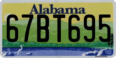 AL license plate 67BT695
