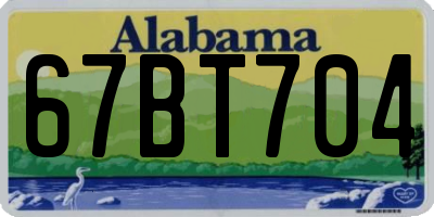 AL license plate 67BT704