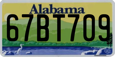 AL license plate 67BT709