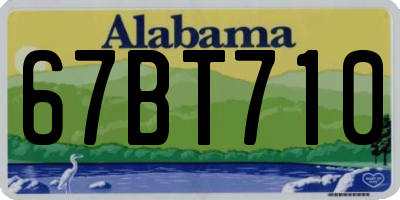AL license plate 67BT710