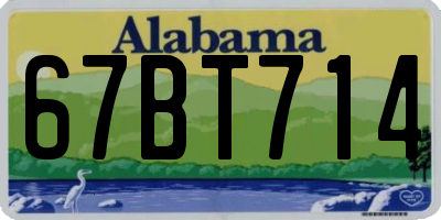 AL license plate 67BT714