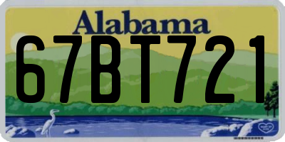 AL license plate 67BT721