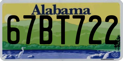 AL license plate 67BT722