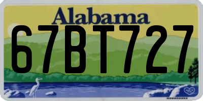 AL license plate 67BT727