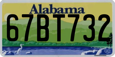 AL license plate 67BT732
