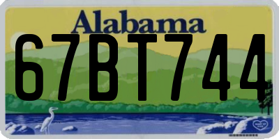 AL license plate 67BT744