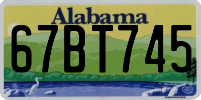 AL license plate 67BT745