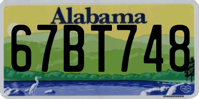 AL license plate 67BT748