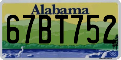 AL license plate 67BT752