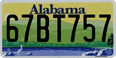 AL license plate 67BT757