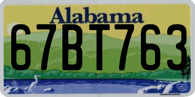 AL license plate 67BT763