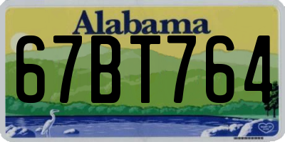 AL license plate 67BT764