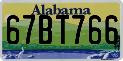 AL license plate 67BT766