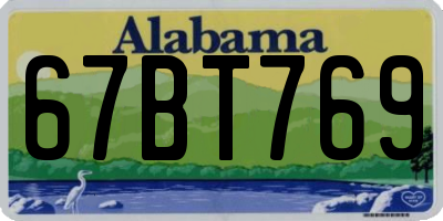 AL license plate 67BT769