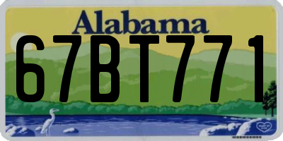 AL license plate 67BT771