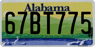 AL license plate 67BT775