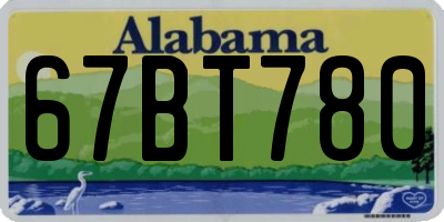 AL license plate 67BT780