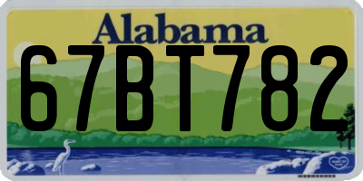 AL license plate 67BT782