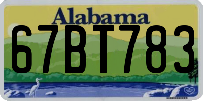 AL license plate 67BT783