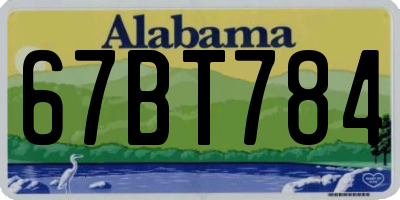 AL license plate 67BT784