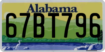 AL license plate 67BT796