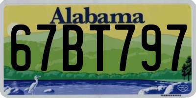 AL license plate 67BT797