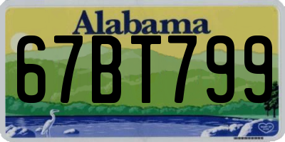 AL license plate 67BT799