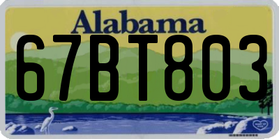 AL license plate 67BT803