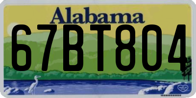 AL license plate 67BT804