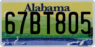 AL license plate 67BT805
