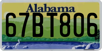 AL license plate 67BT806