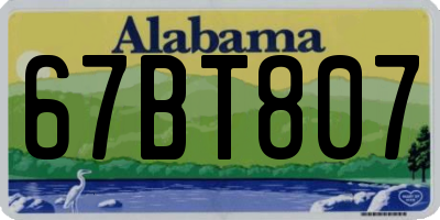 AL license plate 67BT807